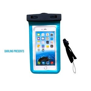 Universal Waterproof Phone Pouch Unisex Color Blue Size 7 X 4